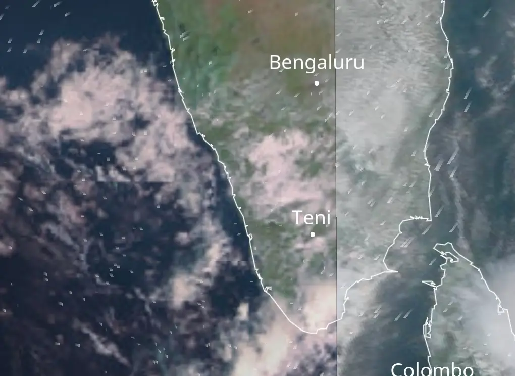 കന്യാകുമാരി കടലിൽ അന്തരീക്ഷച്ചുഴി, കേരളത്തിൽ മഴ സാധ്യത