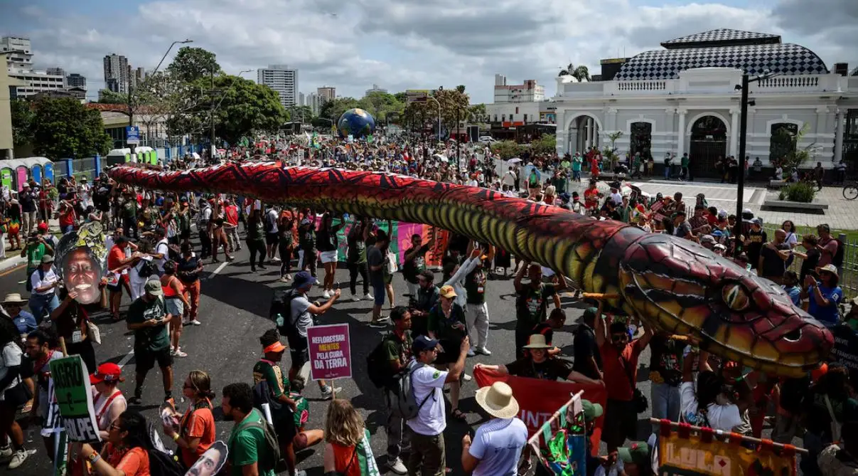 കോപ് 30 ഉച്ചകോടി ശനിയാഴ്ചയും പ്രതിഷേധം