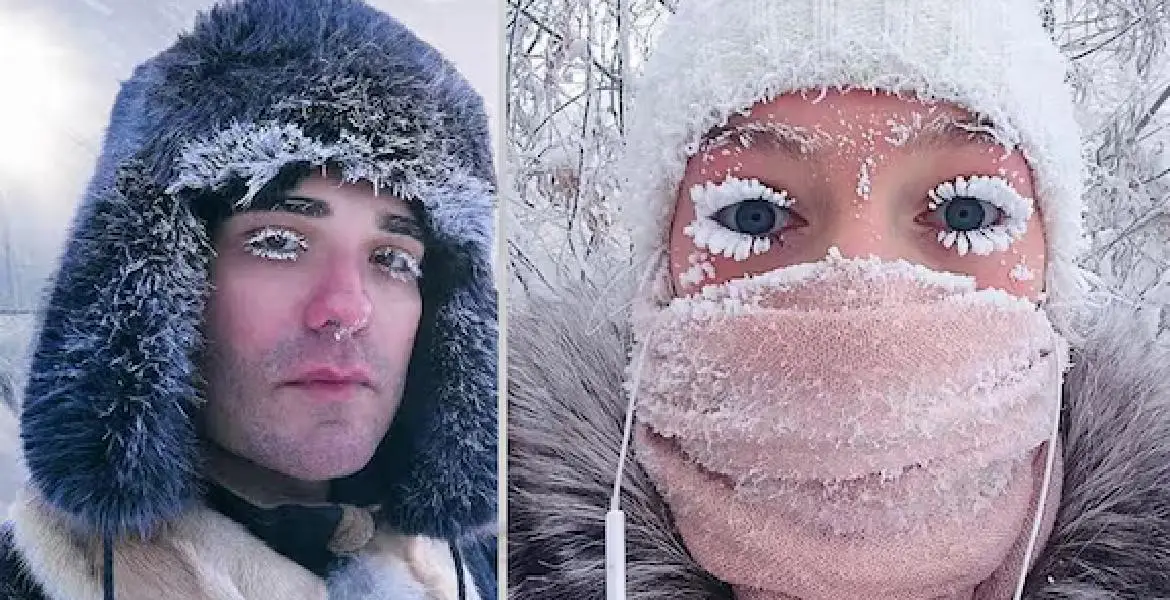 കൺപീലികൾ വരെ ഐസായി, ലോകത്തിലെ ഏറ്റവും കൂടുതൽ തണുപ്പ് കൂടിയ നഗരത്തിൽ മനുഷ്യർ തണുത്തുറയുന്നു