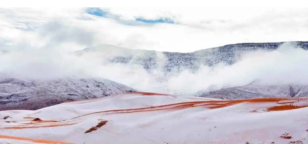സഹാറ മരുഭൂമി ചുട്ടുപൊള്ളുകയല്ല, തണുത്തു വിറയ്ക്കുകയാണ്, അഭ്ഭുതം ഈ പ്രതിഭാസം