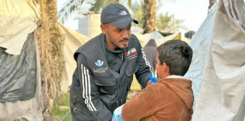 യുദ്ധത്തിലും മഴയിലും അതിശൈത്യത്തിലും ദുരിതം വിതച്ച ഗസ്സയ്ക്ക് ആശ്വാസമായി കുവൈത്ത്