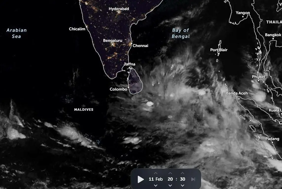 ഫെബ്രുവരി 22 ന് ബംഗാള്‍ ഉള്‍ക്കടലില്‍ ന്യൂനമര്‍ദ സാധ്യത,  തമിഴ്നാട്ടിലും ശ്രീലങ്കയിലും  മഴ ഉറപ്പിക്കാം, കേരളത്തിൽ മഴയ്ക്ക് സാധ്യത