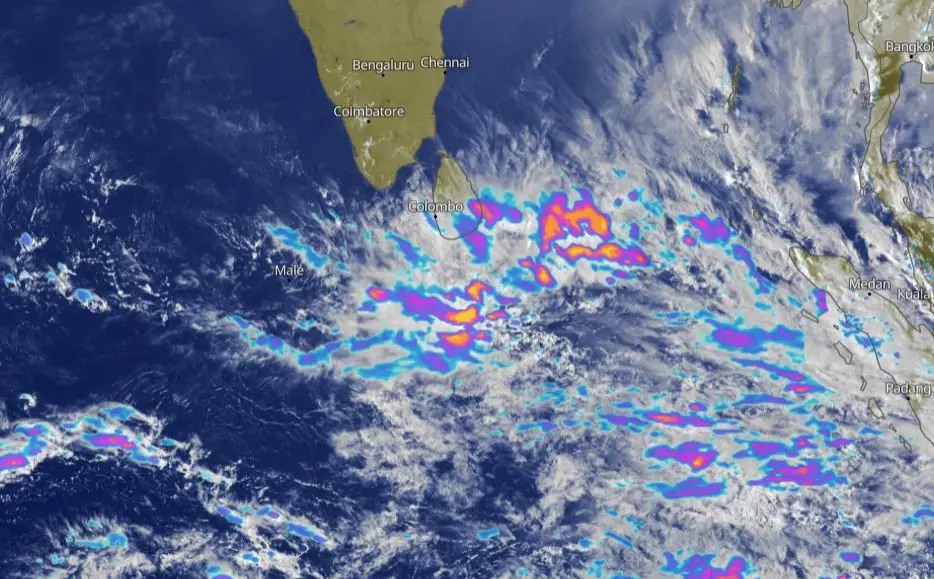Low pressure likely to form soon; Local Floods likely in Sri Lanka, cold and rain expected in Kerala