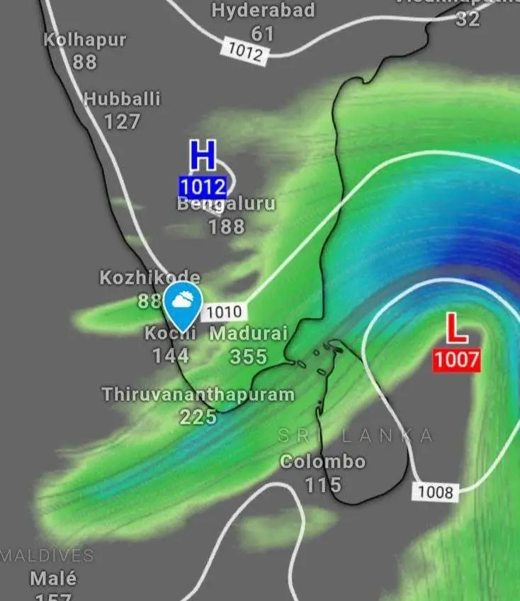 പുതിയതായി വെതർസിസ്റ്റം രൂപപ്പെടുന്നു, കടലിൽ ചുറ്റി കറങ്ങി ശക്തി കുറഞ്ഞ് ഇല്ലാതാകാൻ സാധ്യത, കേരളത്തിൽ എല്ലായിടത്തും മഴ പ്രതീക്ഷിക്കാം