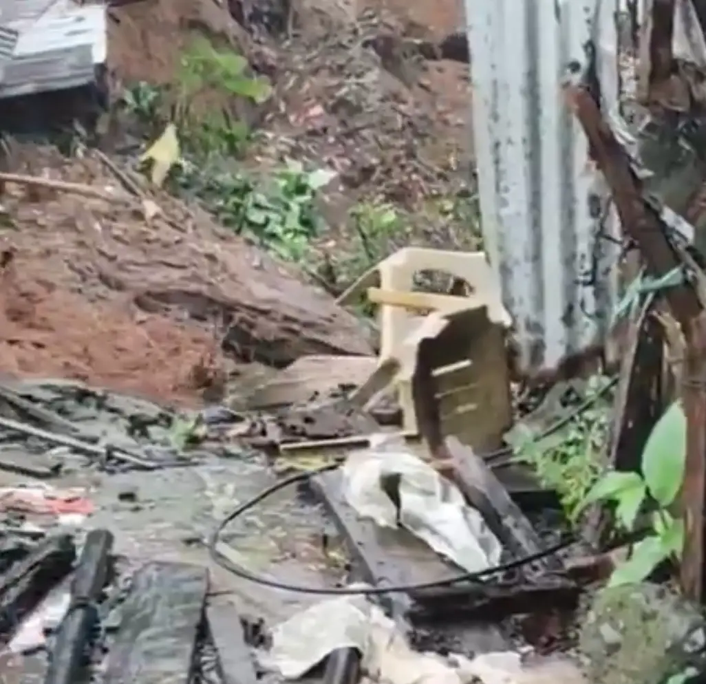 Heavy rains cause landslides in Barangay Pangyan