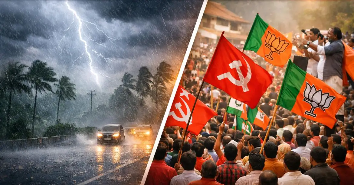 കേരളത്തിൽ ഇപ്പോൾ രണ്ട് തരത്തിലുള്ള ചൂട്;  പ്രകൃതിയിലും രാഷ്ട്രീയത്തിലും