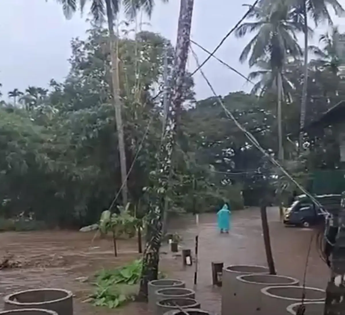 പൂനൂർ പുഴയിൽ ജലനിരപ്പ് ഉയർന്നു; റോഡുകളിൽ വെള്ളം കയറി, ഗതാഗതം സ്തംഭിച്ചു