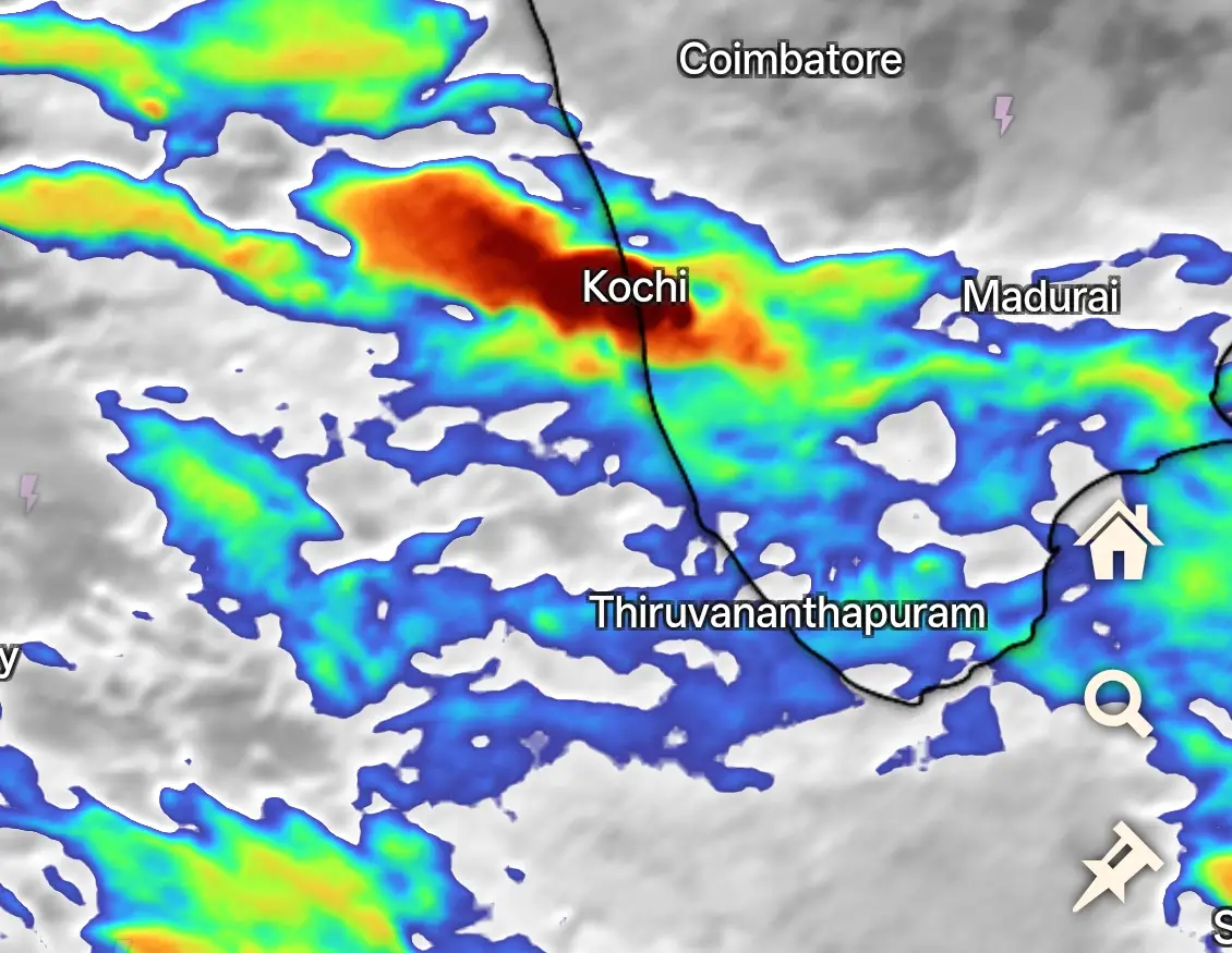 Live Rain Update 03/08/26 : മധ്യ കേരളത്തിൽ പുലർച്ചെ വരെ മഴ തുടരാൻ സാധ്യത