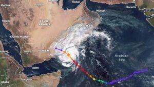 Cyclone Tej Near Yemen - Saudi Border
