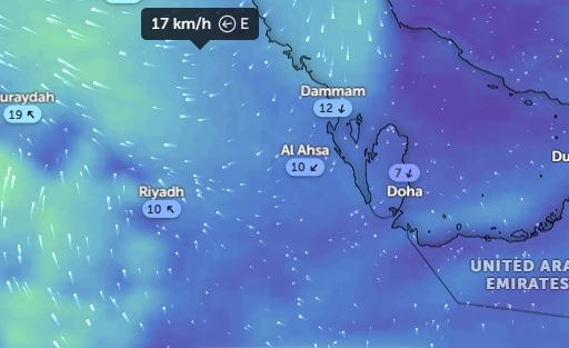 Qatar weather forecast 18/10/23 
